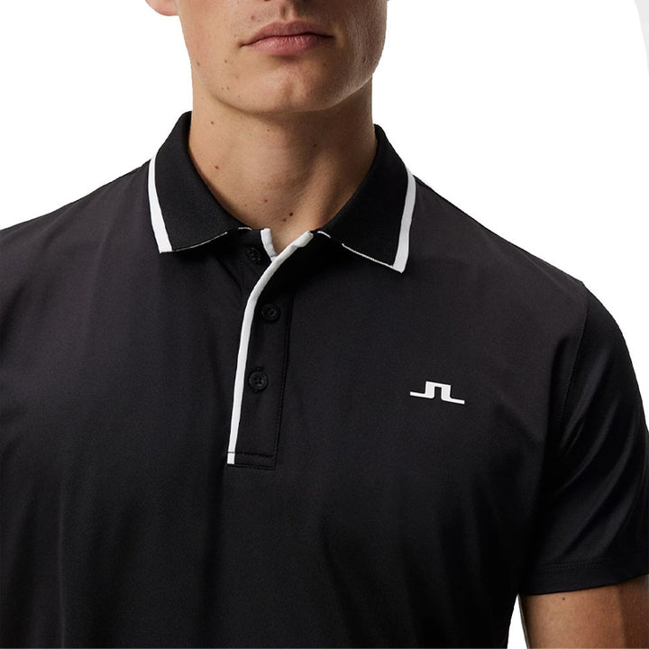 J.Lindeberg Luca Regular Fit Golf Polo Black - 23 Men