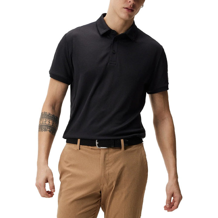 J.Lindeberg Tour Regular Fit Golf Polo Black - 23 Men