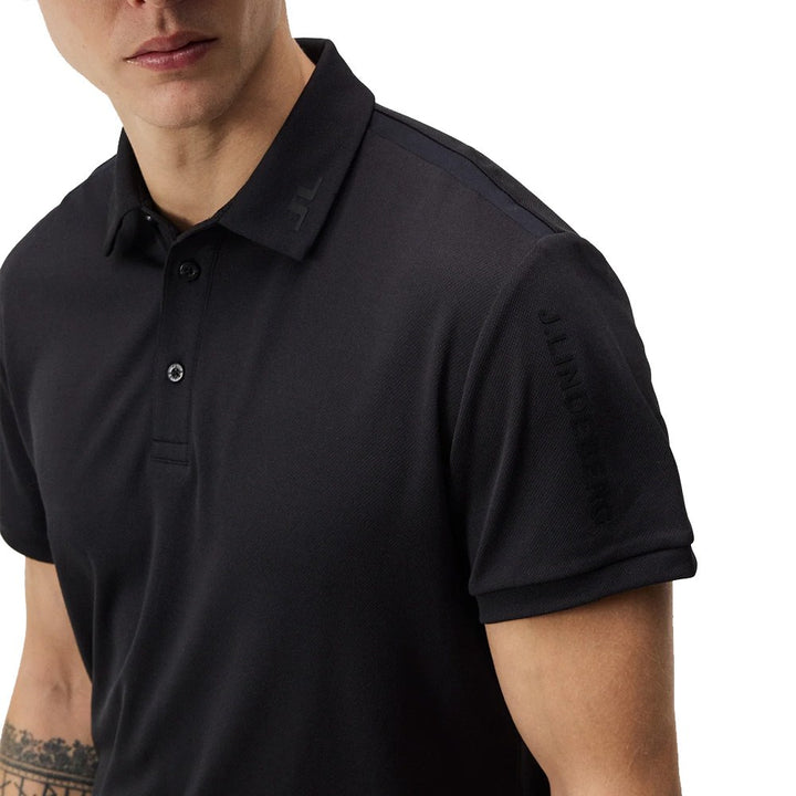 J.Lindeberg Tour Regular Fit Golf Polo Black - 23 Men