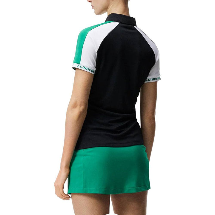J.Lindeberg Perinne Golf Polo Black - SS23 Women