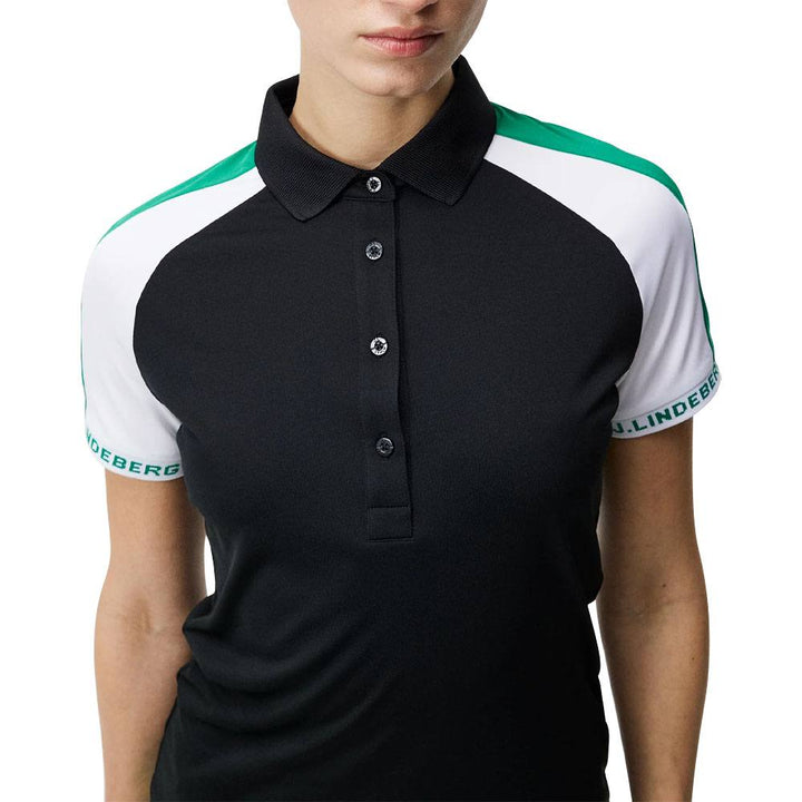 J.Lindeberg Perinne Golf Polo Black - SS23 Women