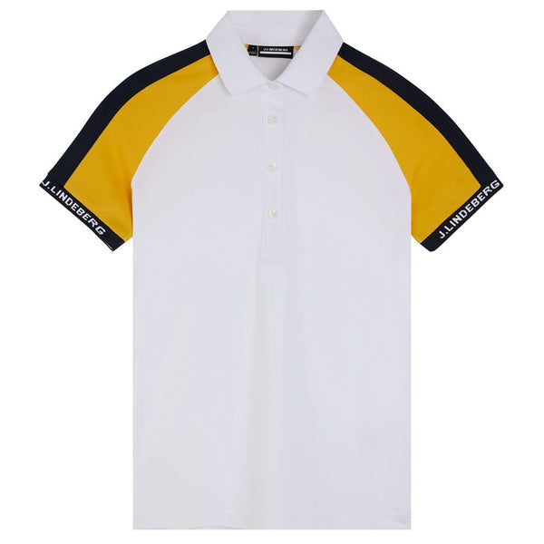 J.Lindeberg Perinne Golf Polo White - SS23 Women