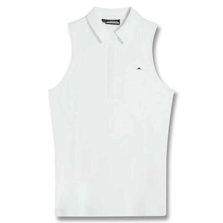 J.Lindeberg Dena Sleeveless Golf Polo White - SS23 Women