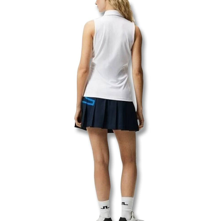 J.Lindeberg Dena Sleeveless Golf Polo White - SS23 Women