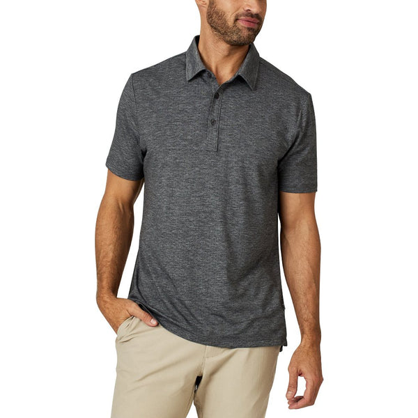 7Diamonds Nikos Golf Polo Charcoal