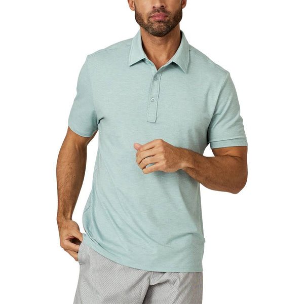 7Diamonds Nikos Golf Polo Seafoam
