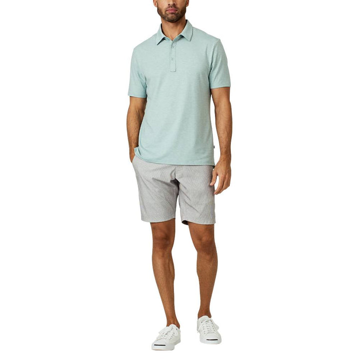7Diamonds Nikos Golf Polo Seafoam