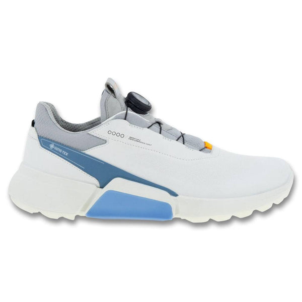 ECCO BIOM H4 BOA Spikeless Golf Shoes White/Retro Blue - SS23 Men