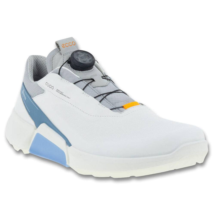 ECCO BIOM H4 BOA Spikeless Golf Shoes White/Retro Blue - SS23 Men
