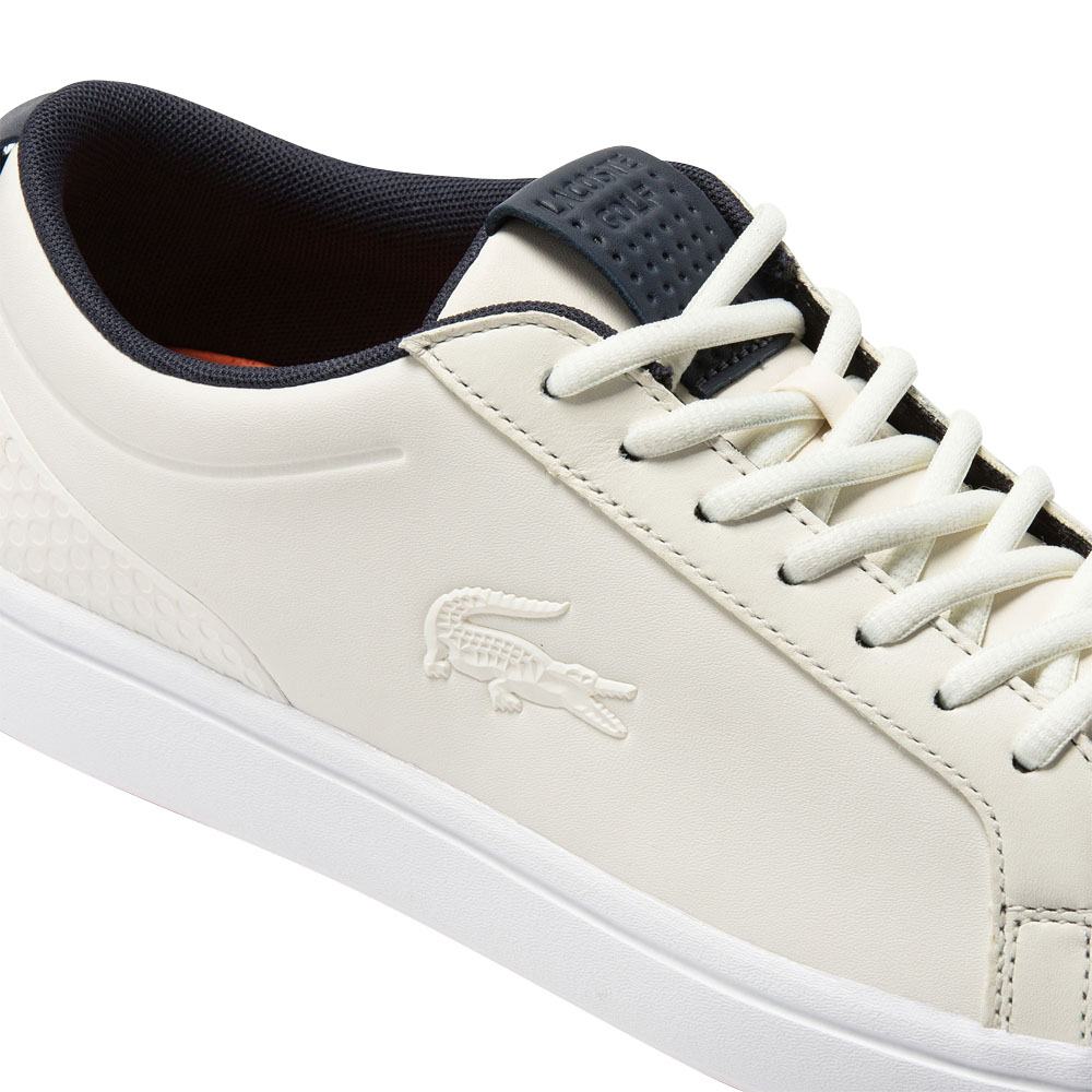 Lacoste G Elite Synthetic Spikeless Golf Shoes Off White/White - 23 Men