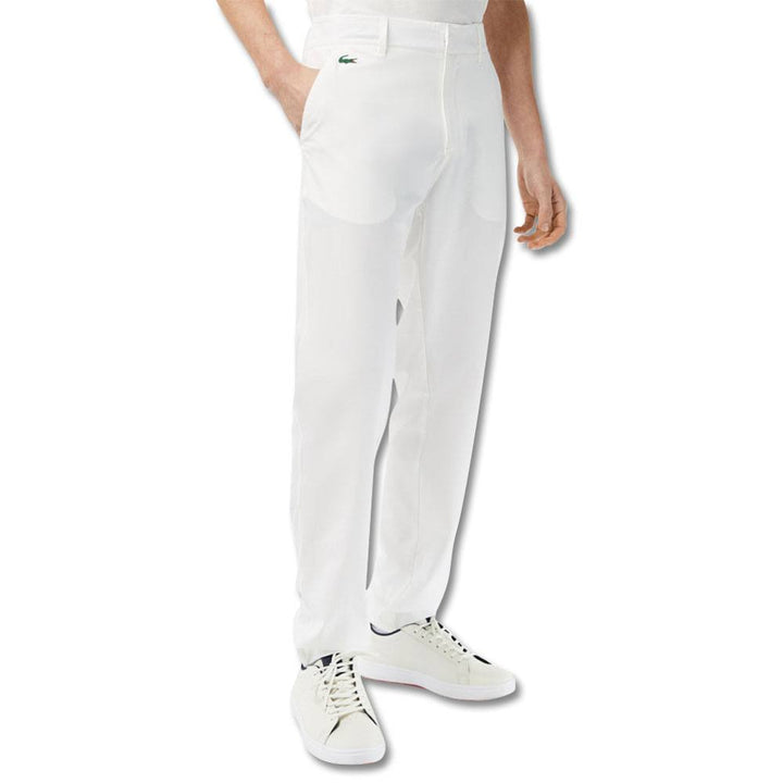 Lacoste Sport Stretch Taffeta Chinos Golf Pants Off White - SS23 Men