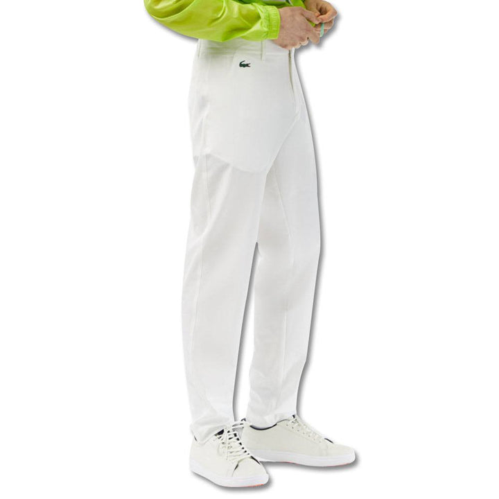 Lacoste Sport Stretch Taffeta Chinos Golf Pants Off White - SS23 Men