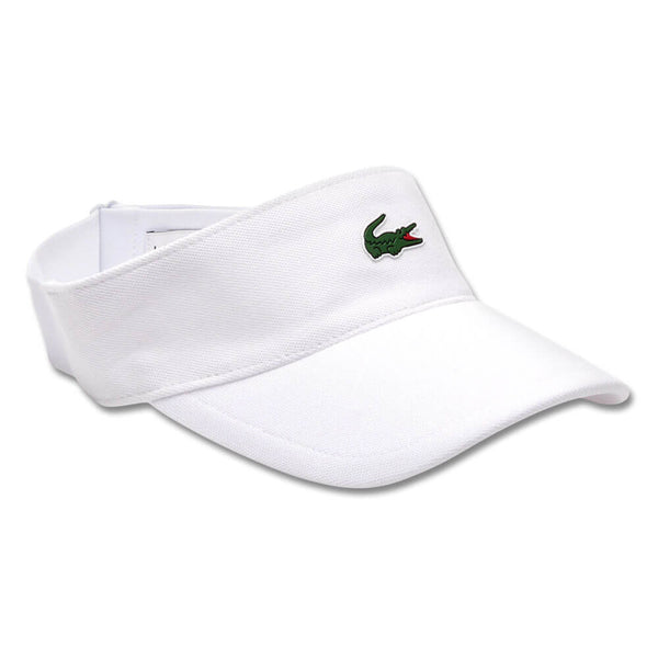 Lacoste Sport Pique and Fleece Tennis Golf Visor White - 23 Unisex