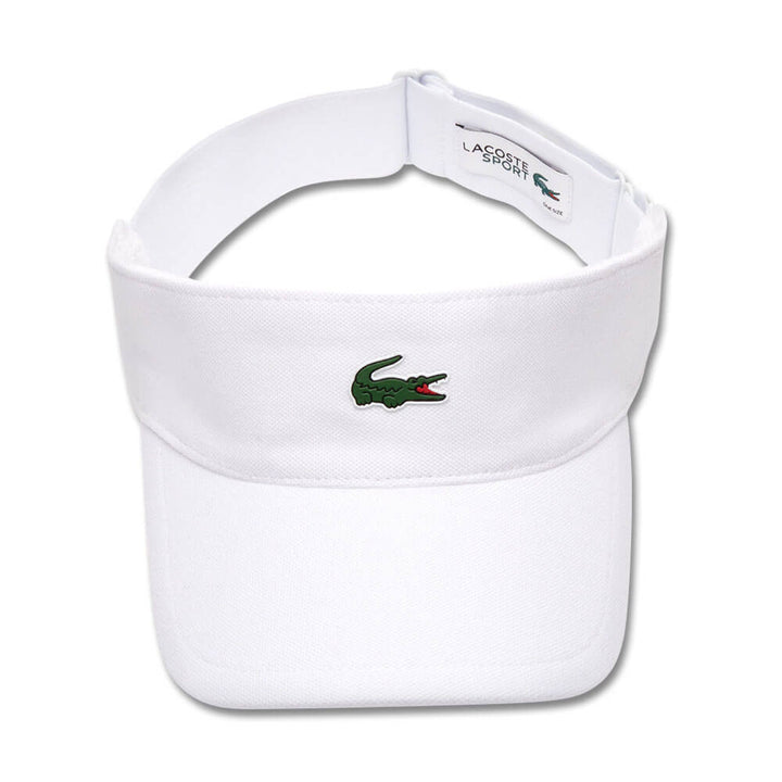 Lacoste Sport Pique and Fleece Tennis Golf Visor White - 23 Unisex