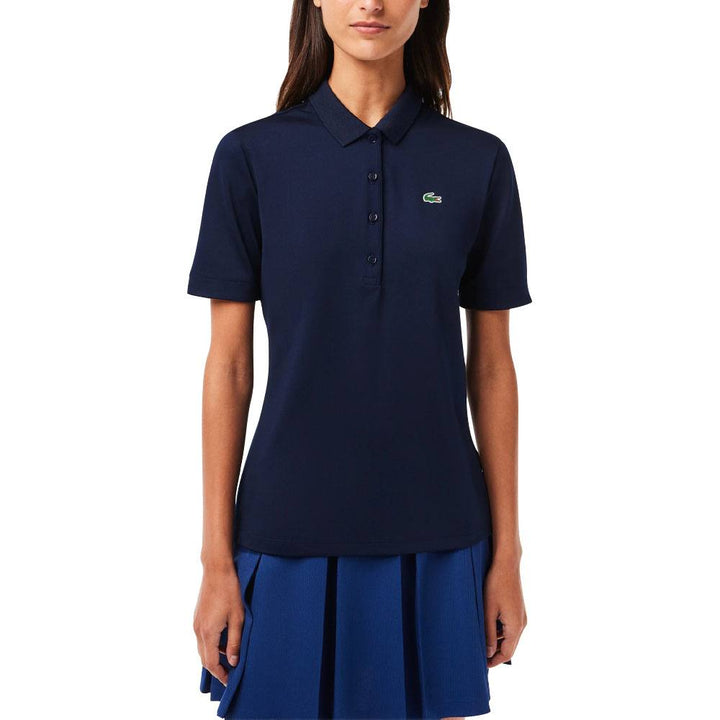 Lacoste Sport Breathable Stretch Golf Polo Navy Blue/White - SS23 Women