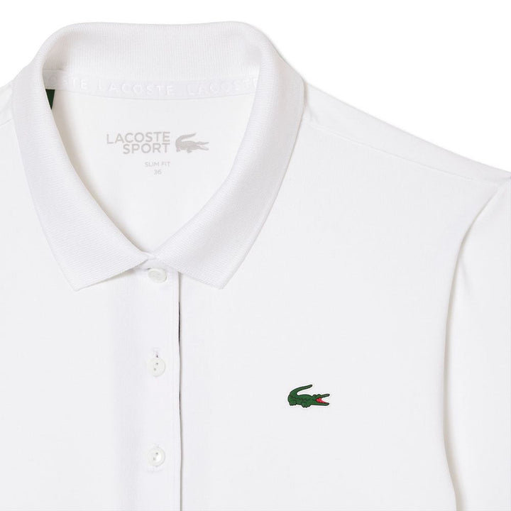 Lacoste Sport Breathable Stretch Golf Polo White/Navy Blue - SS23 Women
