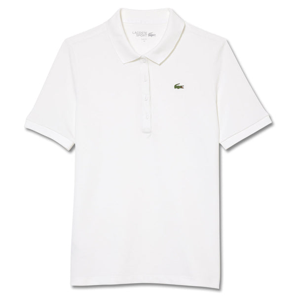 Lacoste Sport Slim Fit Organic Cotton Golf Polo White - SS23 Women