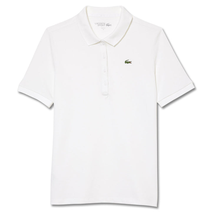 Lacoste Sport Slim Fit Organic Cotton Golf Polo White - SS23 Women