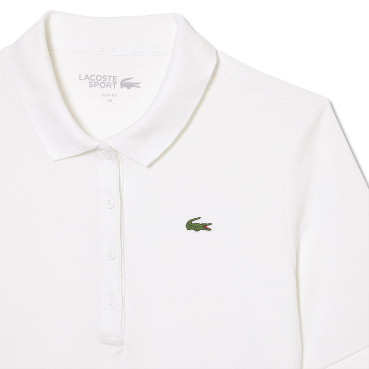 Lacoste Sport Slim Fit Organic Cotton Golf Polo White - SS23 Women
