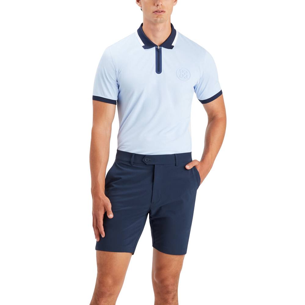 Gfore Embossed Logo Rib Collar Quarter Zip Tech Pique Golf Polo 2023