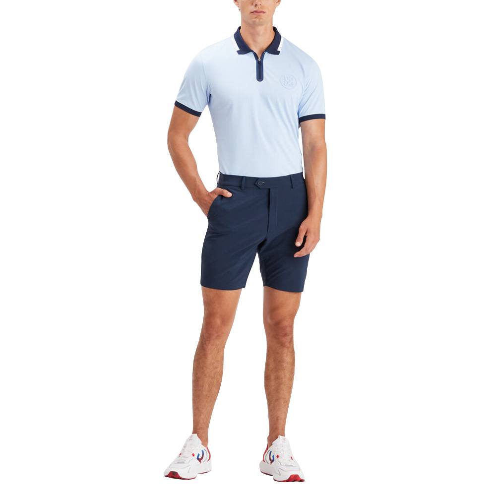 Gfore Embossed Logo Rib Collar Quarter Zip Tech Pique Golf Polo 2023