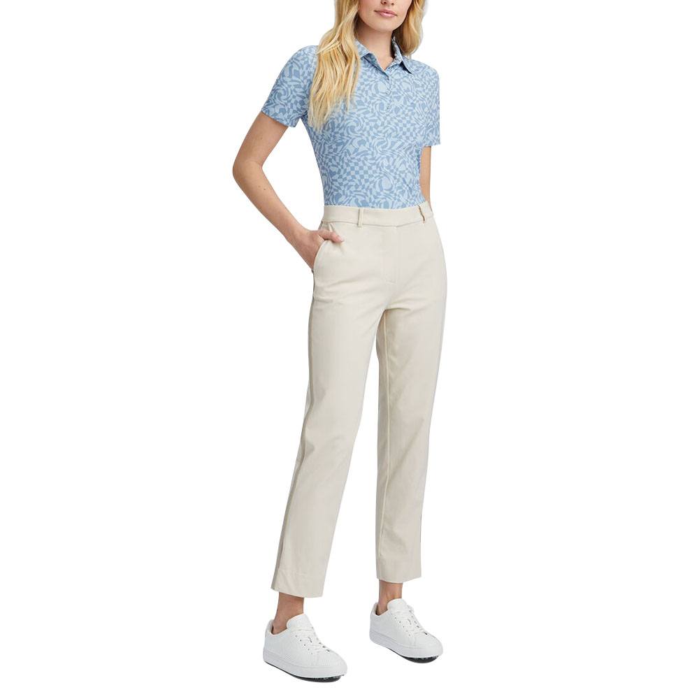 Gfore Distorted Check Silky Tech Nylon Golf Polo 2023 Women
