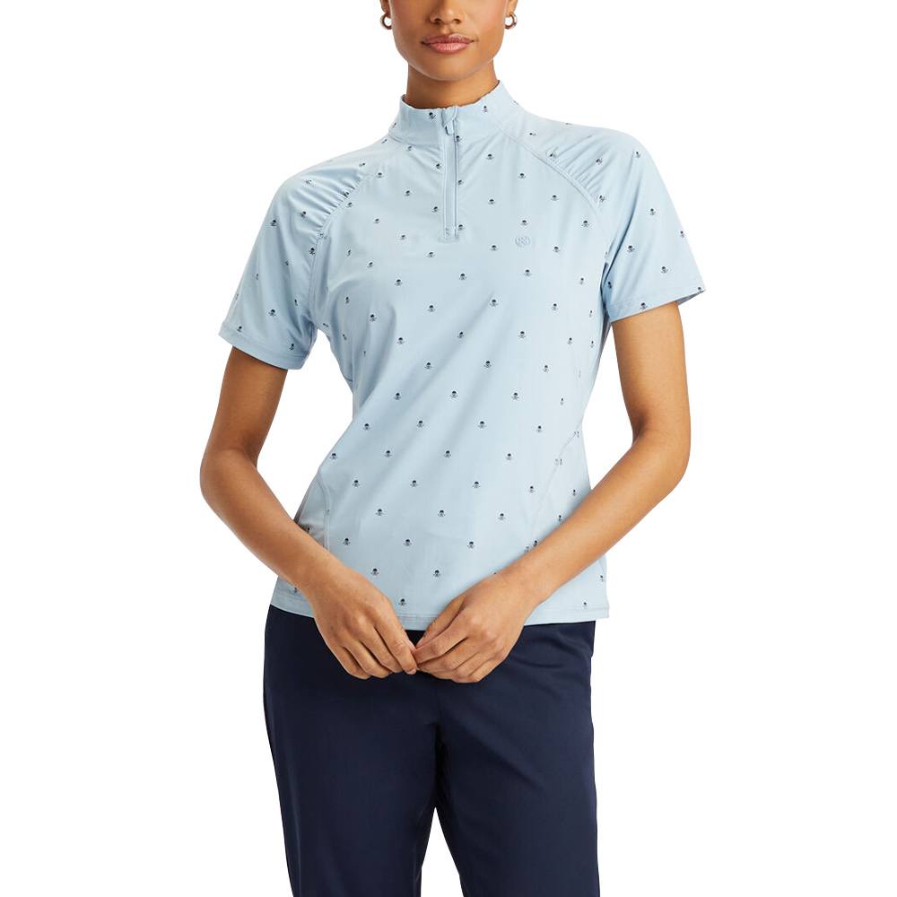 シルフィー Gfore Skull & T's Silky Tech Nylon Golf Pullover Drizzle - FA23