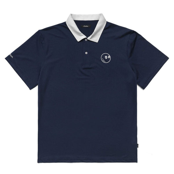 Malbon Trophy Baldwin Mesh Golf Polo Navy - 23 Men