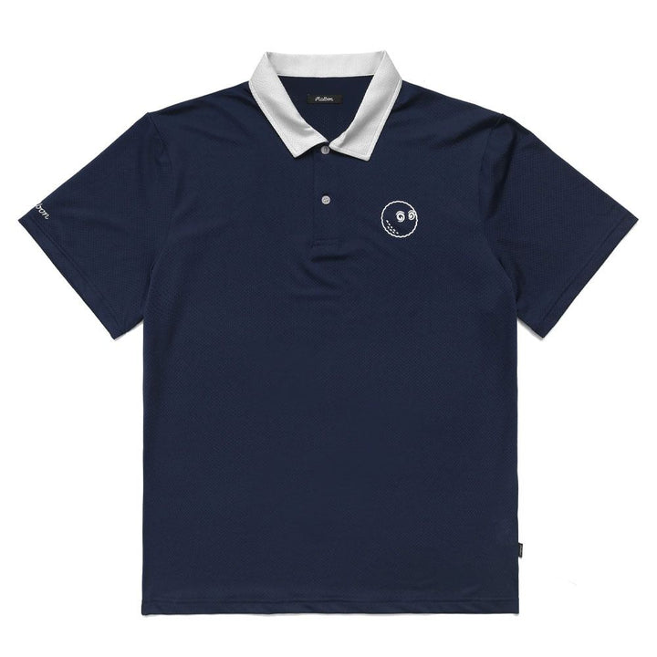 Malbon Trophy Baldwin Mesh Golf Polo Navy - 23 Men