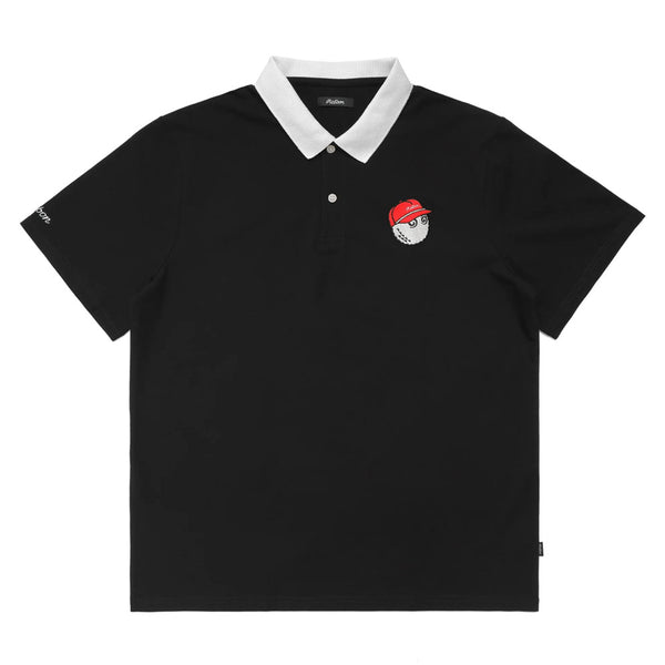 Malbon Roses Baldwin Golf Polo Black - 23 Men
