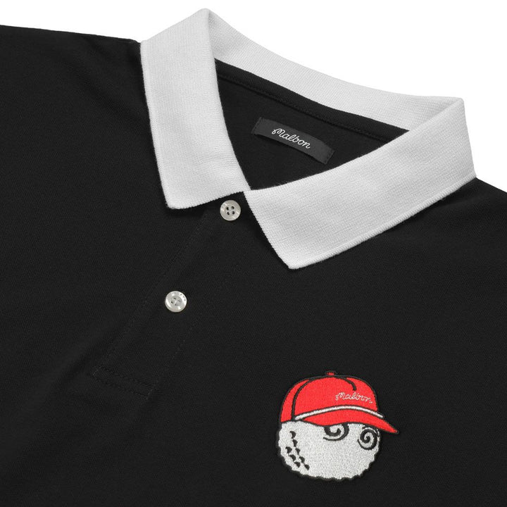 Malbon Roses Baldwin Golf Polo Black - 23 Men