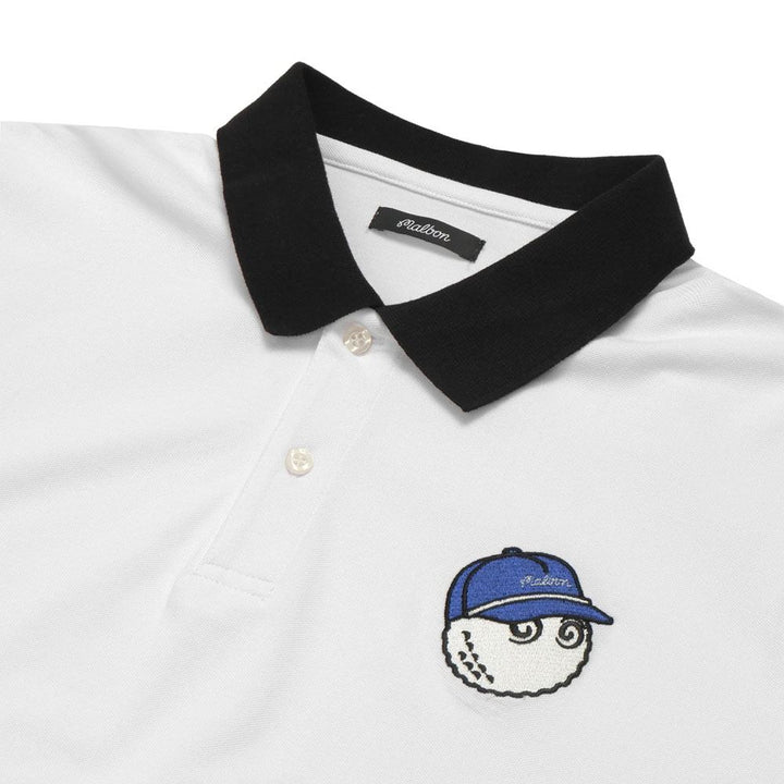 Malbon Roses Baldwin Golf Polo White - 23 Men
