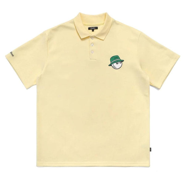 Malbon Caddy Cooper Golf Polo Yellow - 23 Men