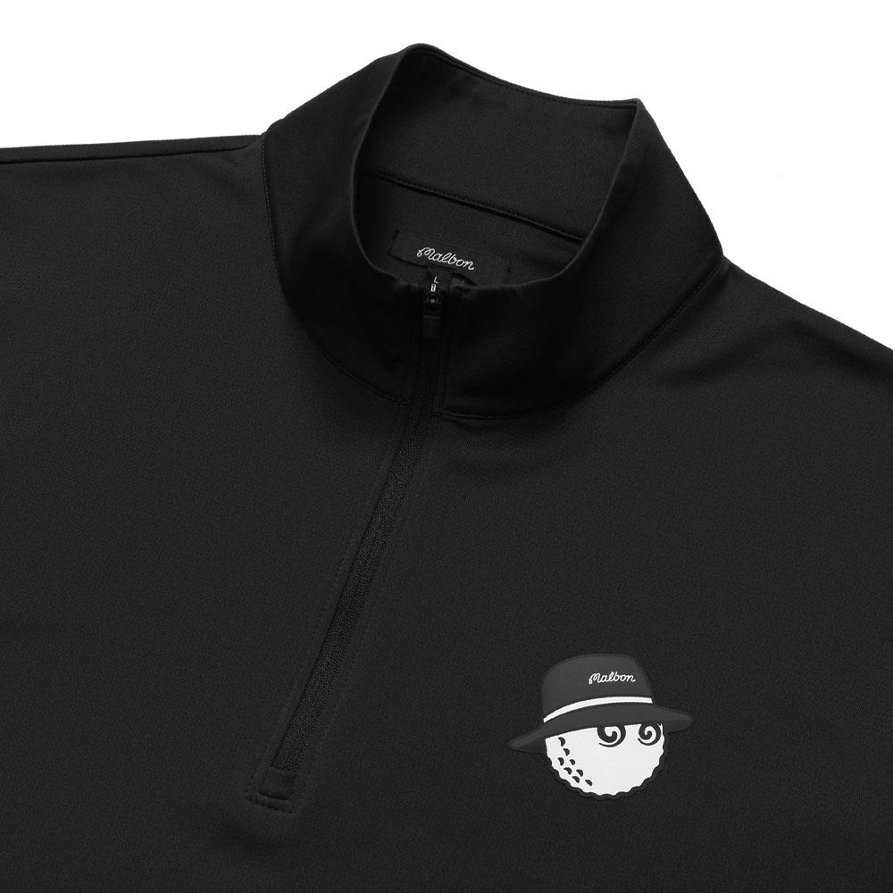 Malbon Performance 1/4 Zip Golf Pullover Black - FW23
