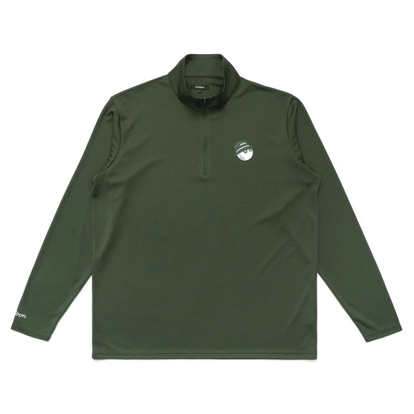 Malbon Performance 1/4 Zip Golf Pullover Forest Green - FW23
