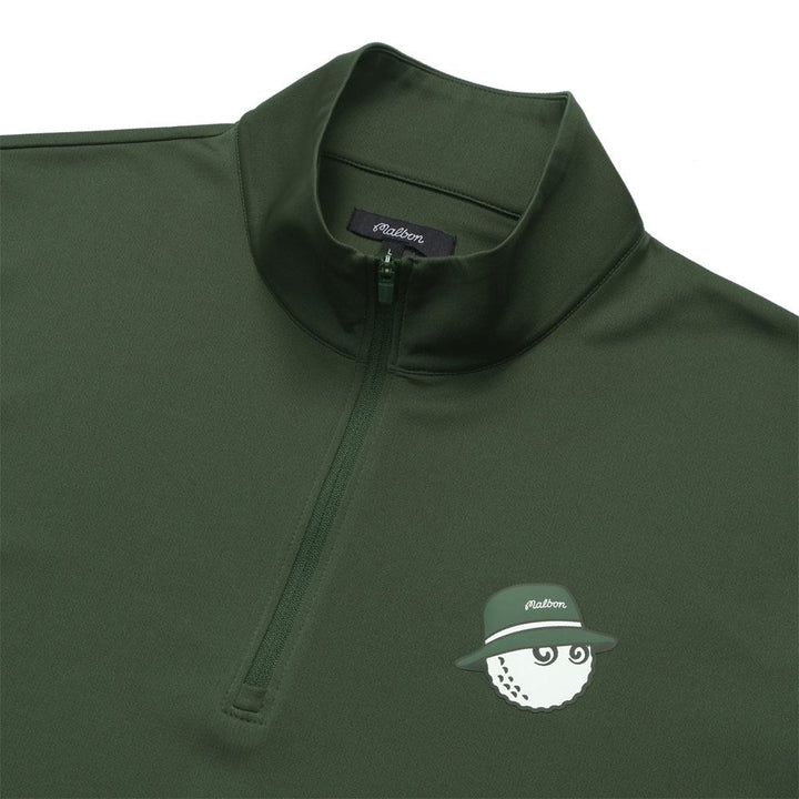 Malbon Performance 1/4 Zip Golf Pullover Forest Green - FW23