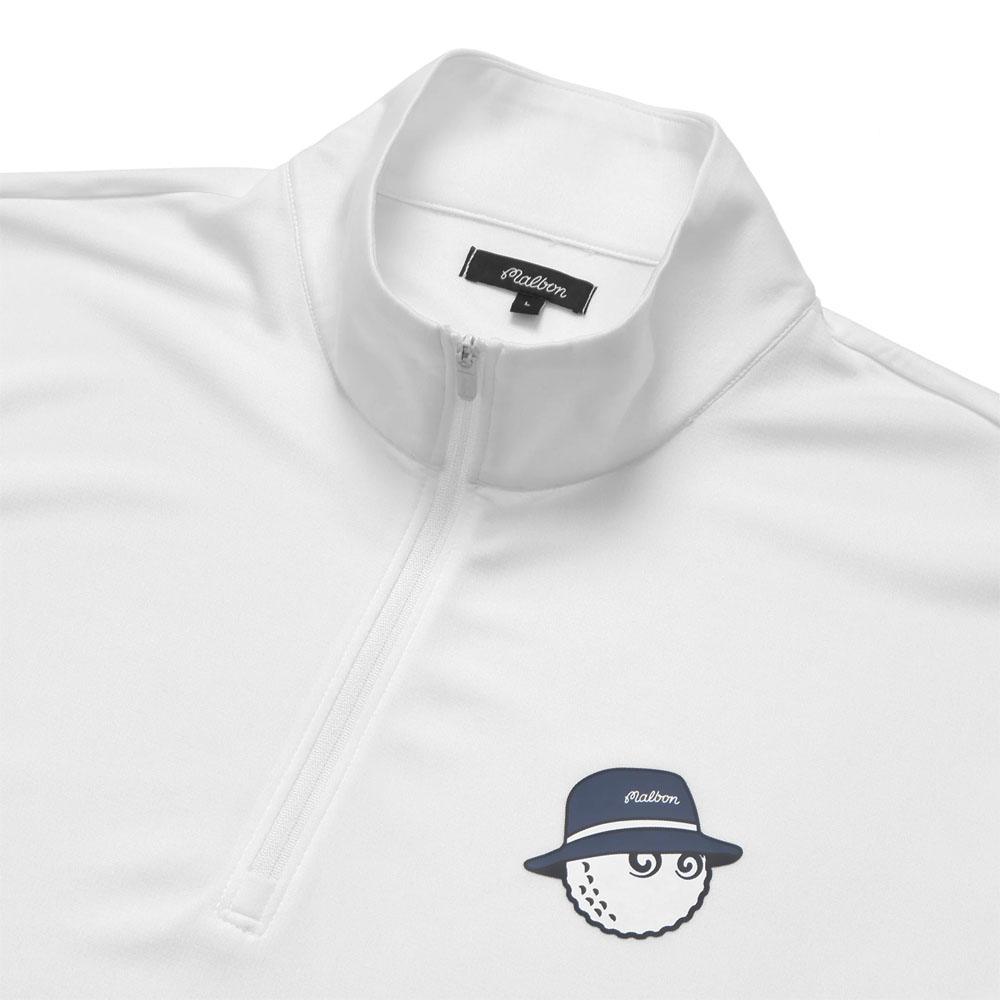 Malbon Performance 1/4 Zip Golf Pullover White - FW23