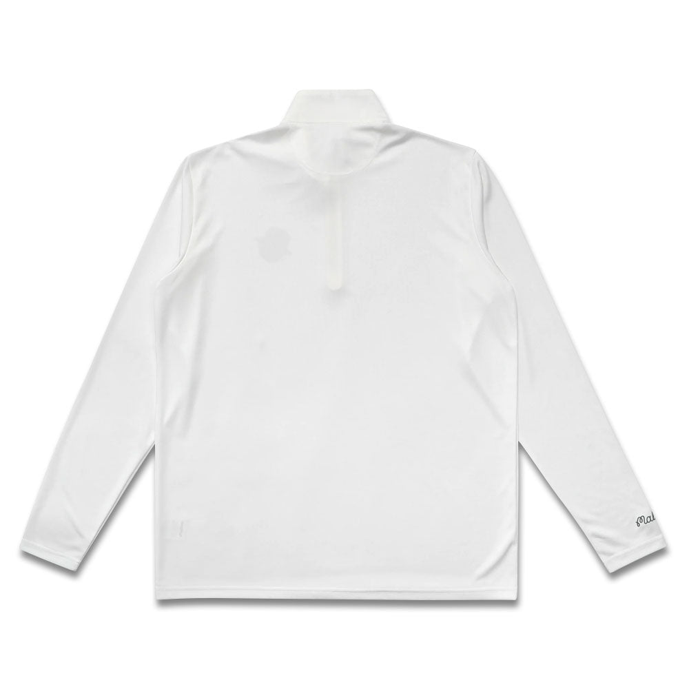 Malbon Performance 1/4 Zip Golf Pullover White - FW23