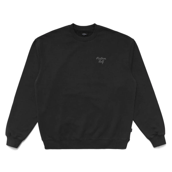 Malbon Script Crewneck Golf Sweater Black - 23 Men