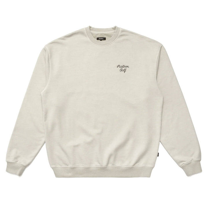 Malbon Script Crewneck Golf Sweater Natural - 23 Men