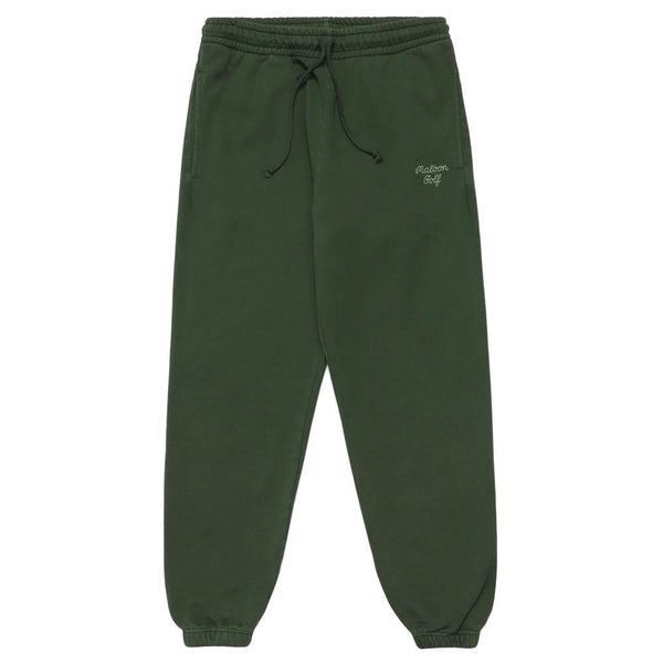 Malbon Script Golf Sweatpants Hunter Green