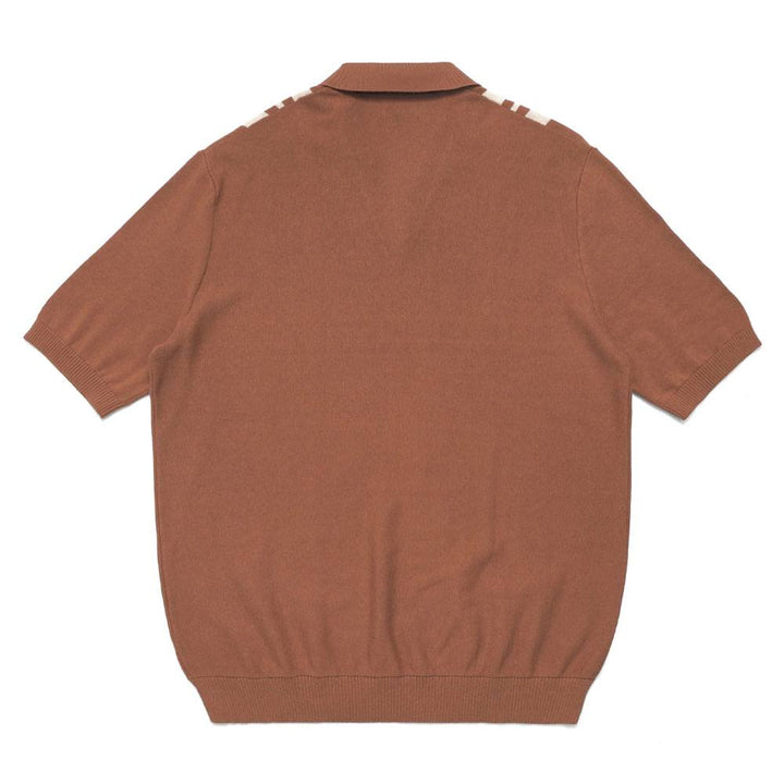 Malbon Everette Shortsleeve Knit Golf Polo Cognac - 23 Men
