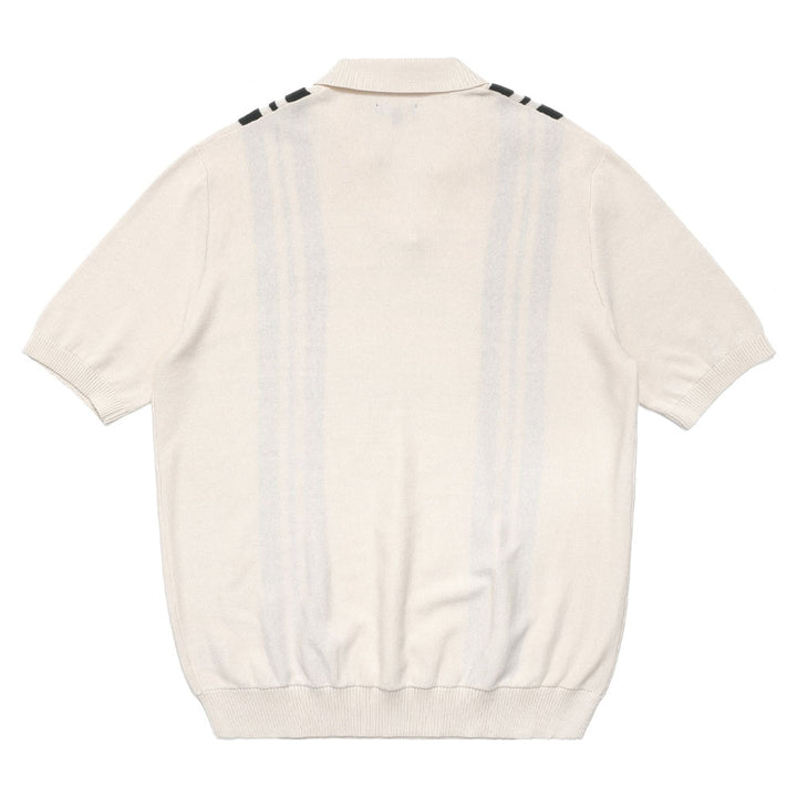 Malbon Everette Shortsleeve Knit Golf Polo Natural - 23 Men