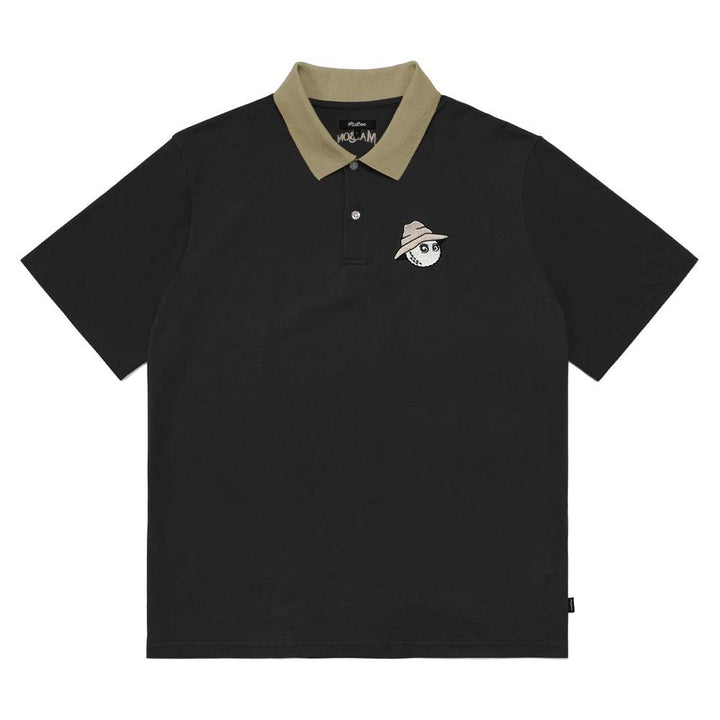 Malbon Buckets Boy Pique Golf Polo Black - 23 Men