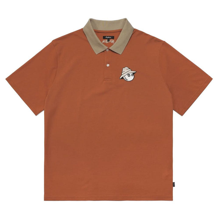 Malbon Buckets Boy Pique Golf Polo Cognac - 23 Men