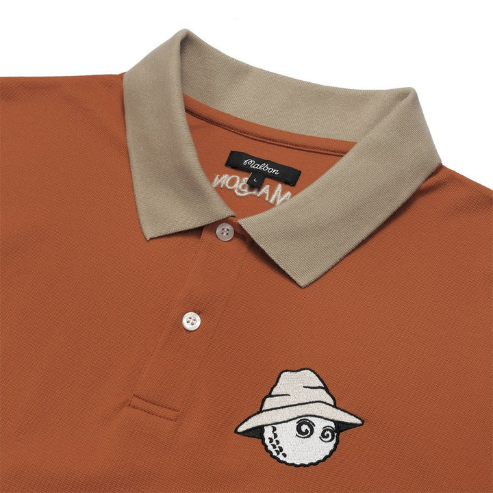 Malbon Buckets Boy Pique Golf Polo Cognac - 23 Men
