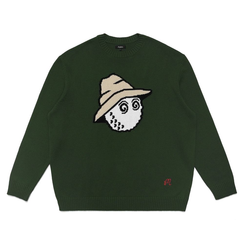 Malbon Buckets Intarsia Knit Golf Sweater Hunter Green