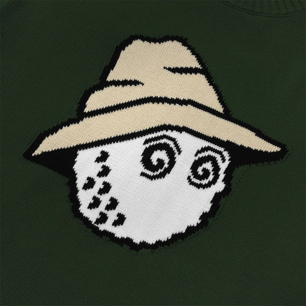 Malbon Buckets Intarsia Knit Golf Sweater Hunter Green