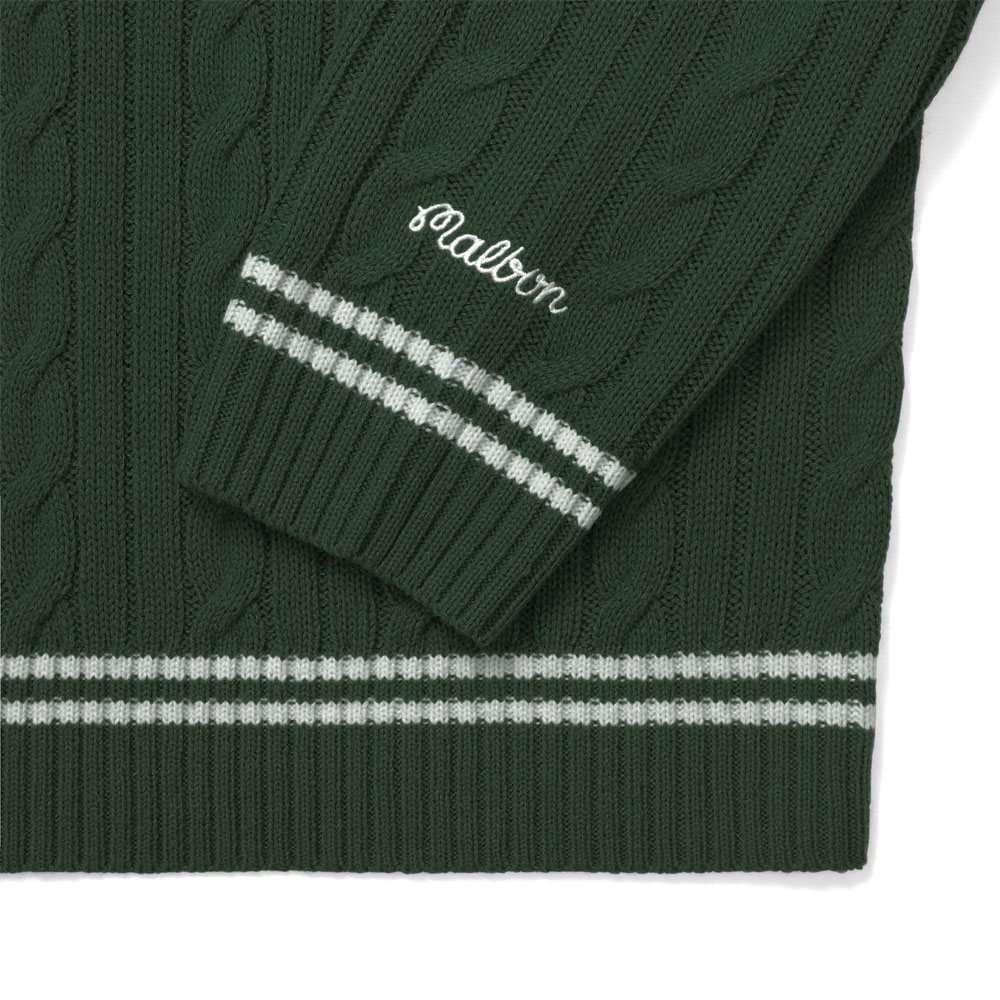 Malbon Ivy Cable Knit Golf Sweater 2023