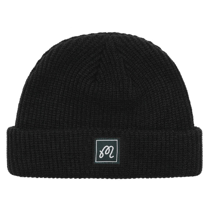 Malbon M Script Fisherman's Knit Golf Beanie Black - 23 Men